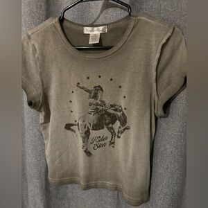 Youth in Revolt Olive Crop Top